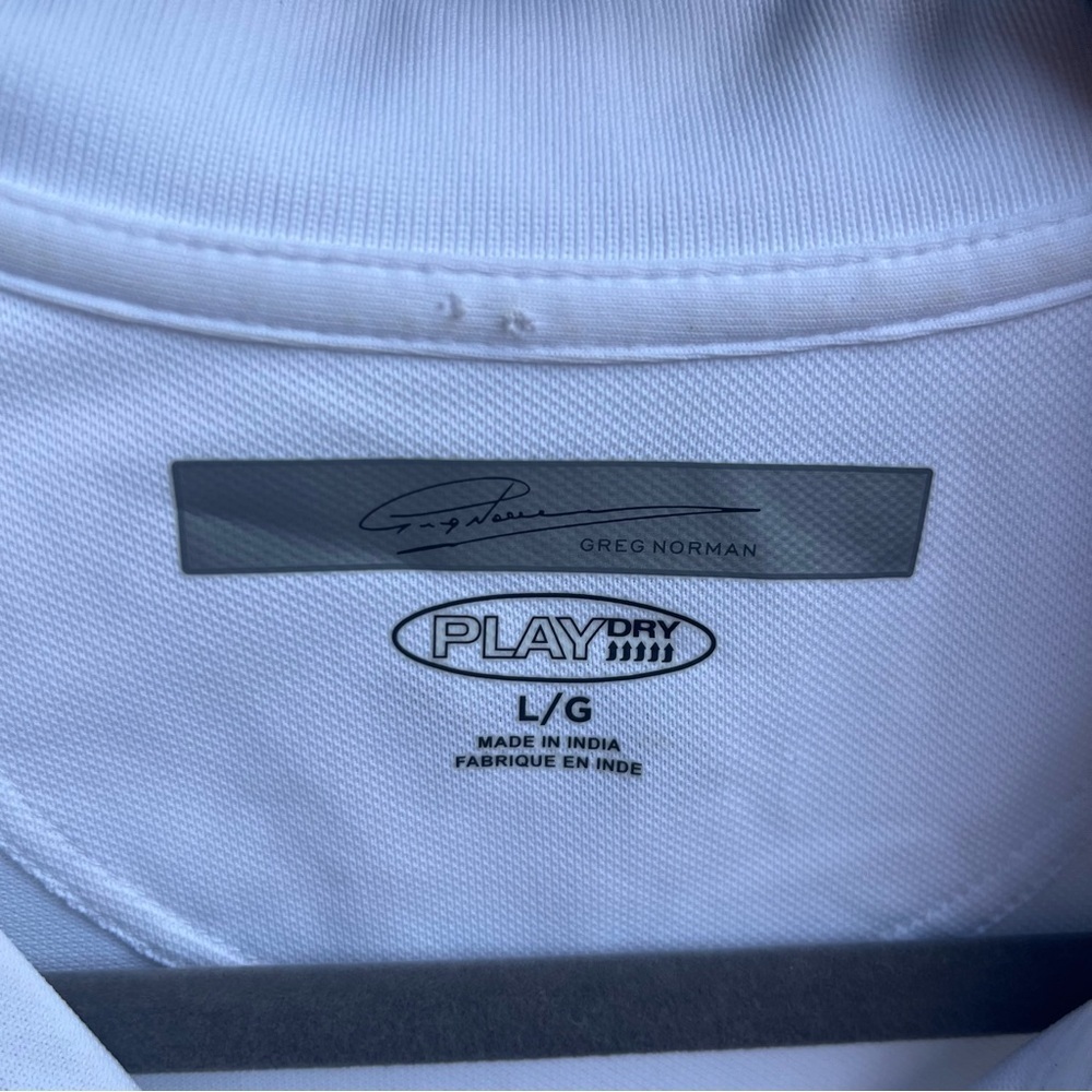 Greg Norman Play Dry White Sleeveless Polo Shirt Tank Size Large - Picture 4 of 5